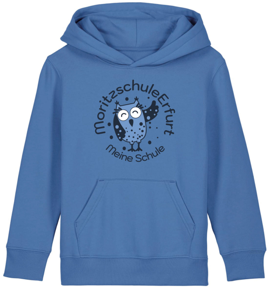 Hoodie | Kinder | college | bright blue | Moritzschule Erfurt