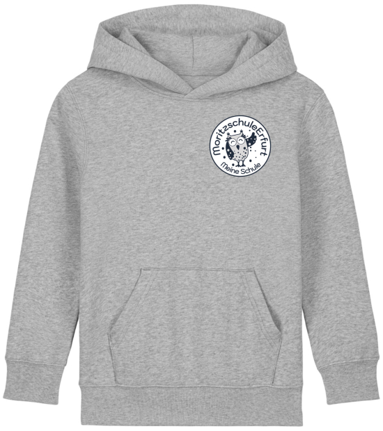 Hoodie | Kinder | meine Schule | heather gray | Moritzschule Erfurt